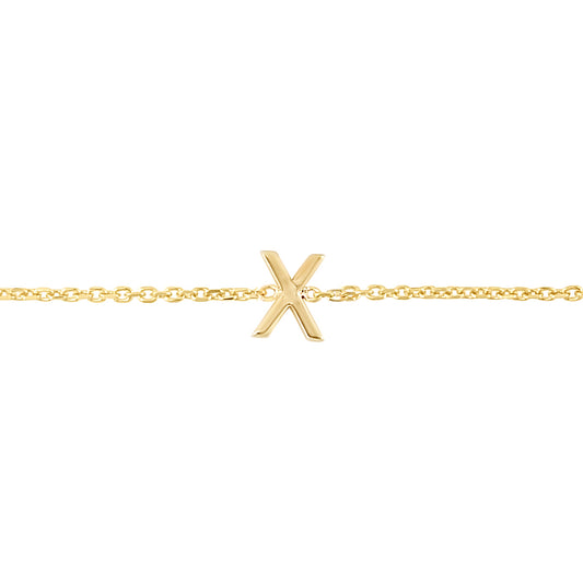 Royal Chain 14K Mini Initial X Bracelet RCX13324