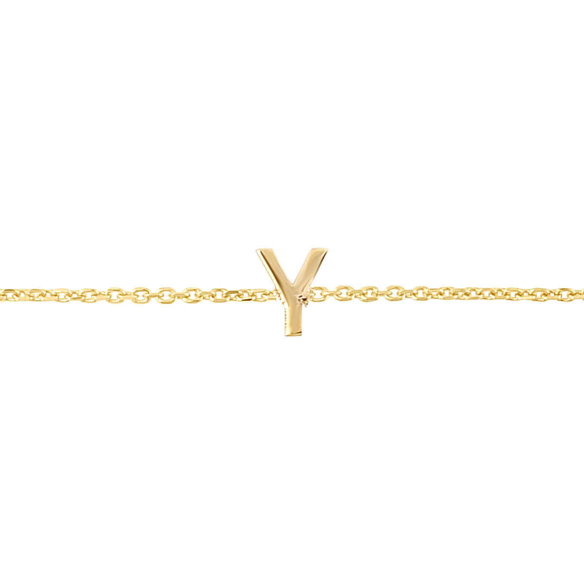 Royal Chain 14K Mini Initial Y Necklace RCY13324