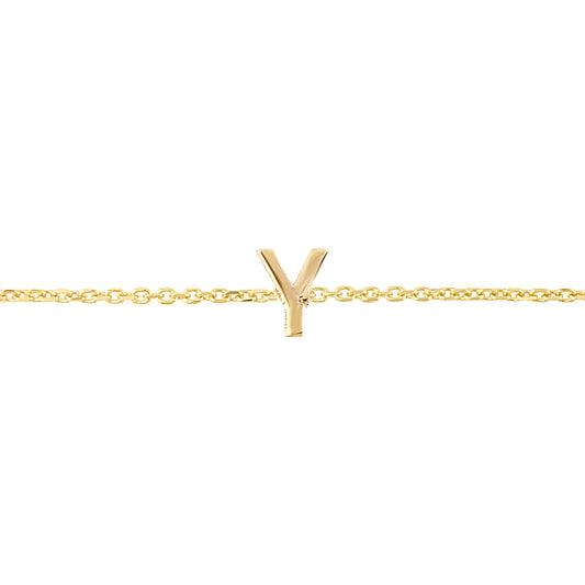 Royal Chain 14K Mini Initial Y Bracelet RCY13324