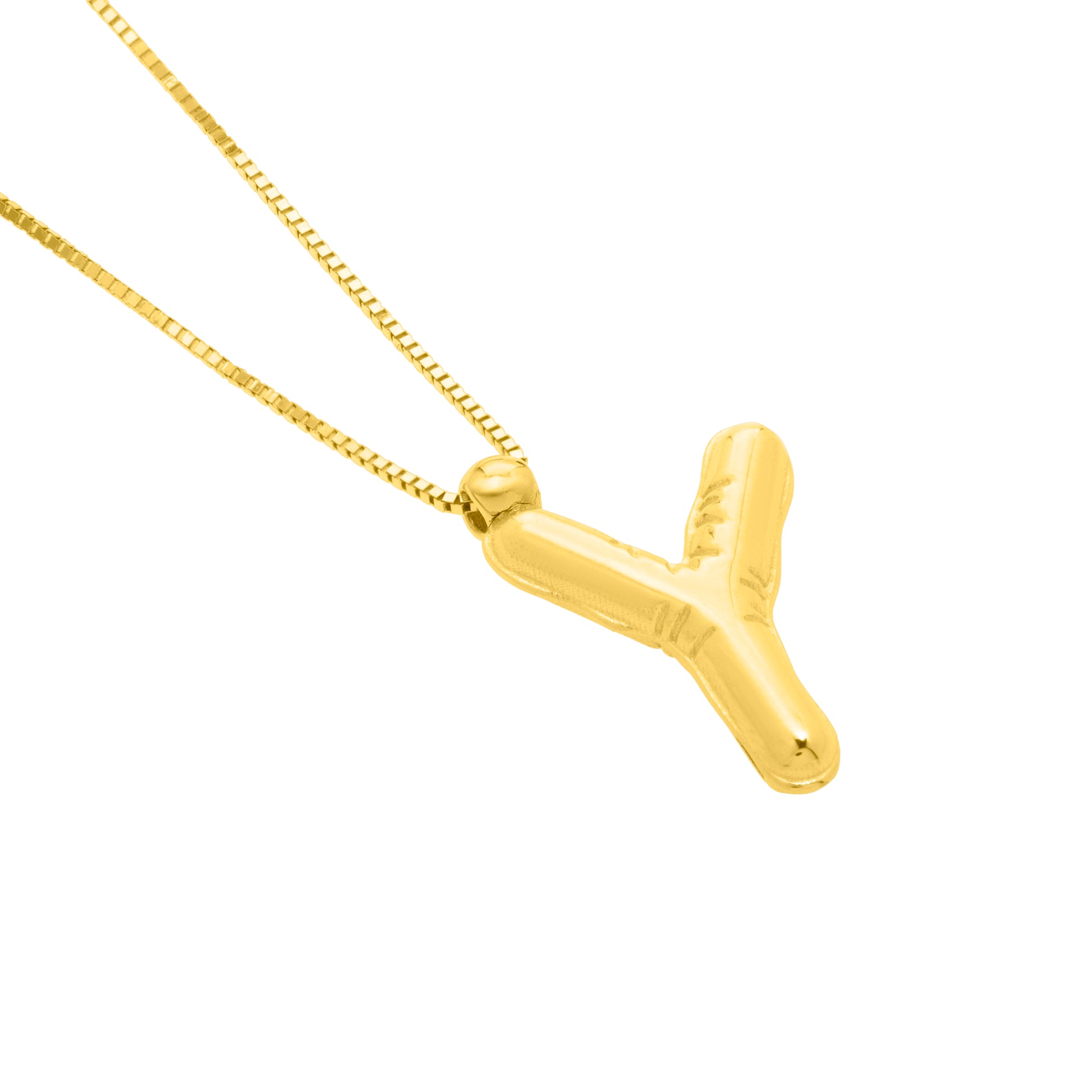 Royal Chain 14K Helium Initial Y Pendant RCY15461