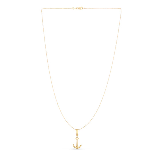 Royal Chain 14K Gold Polished Anchor Necklace SET2040