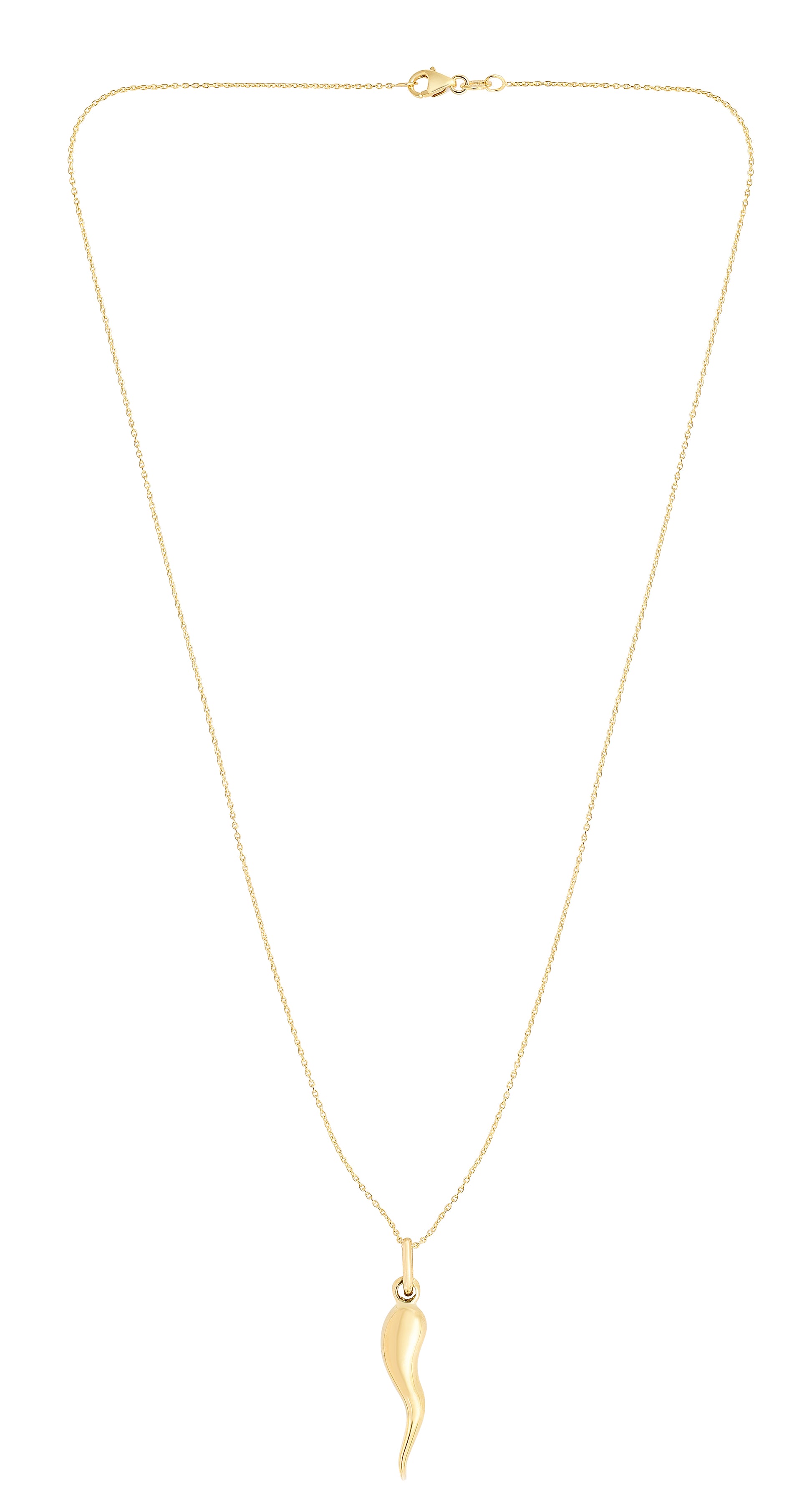 Royal Chain 14K Gold Italian Horn Necklace SET2823