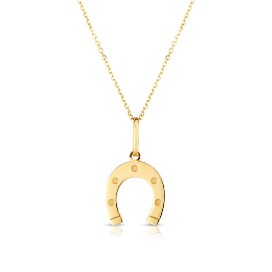 Royal Chain 14K Gold Horseshoe Necklace SET2973