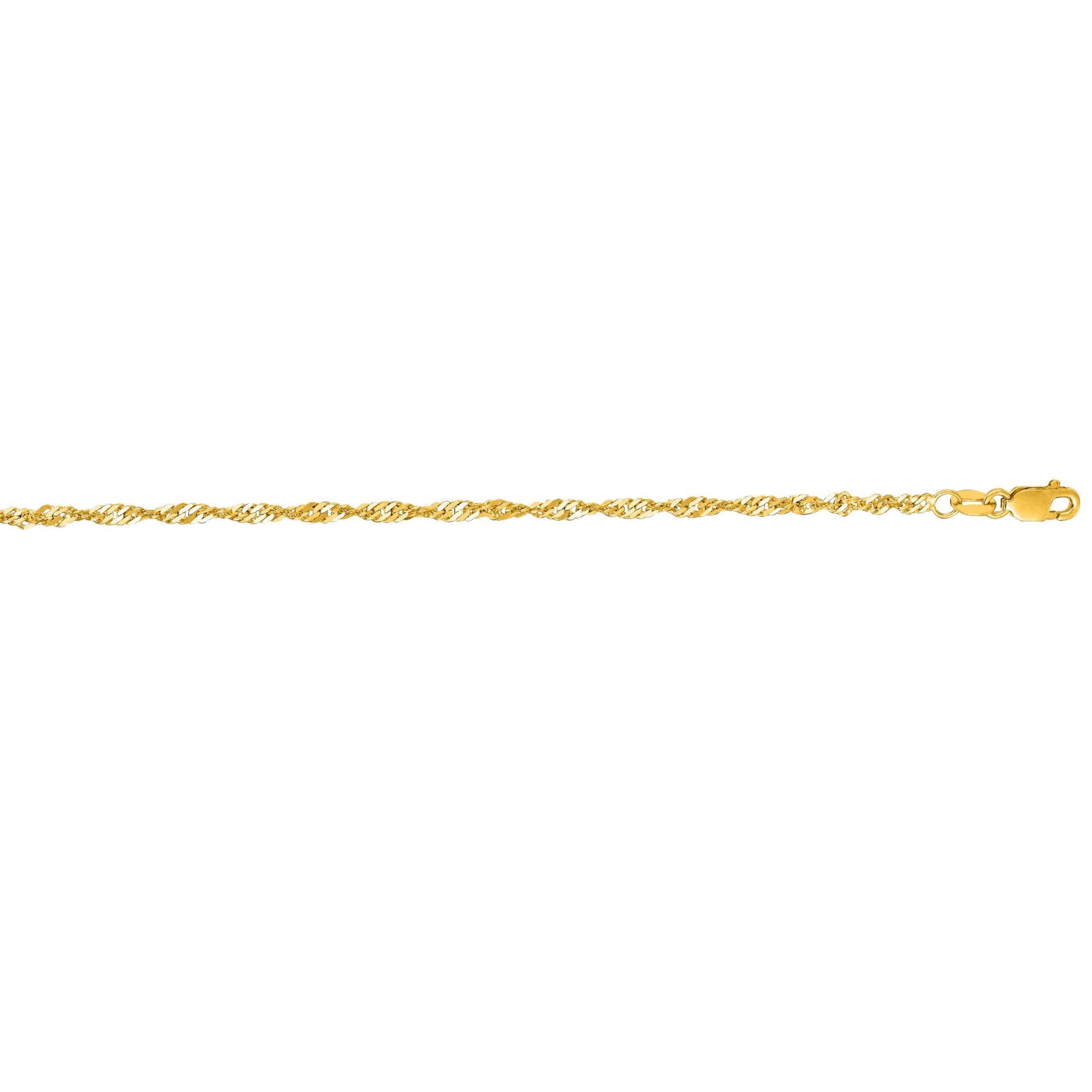 Royal Chain 14K Gold 2.1mm Singapore Chain  SING035