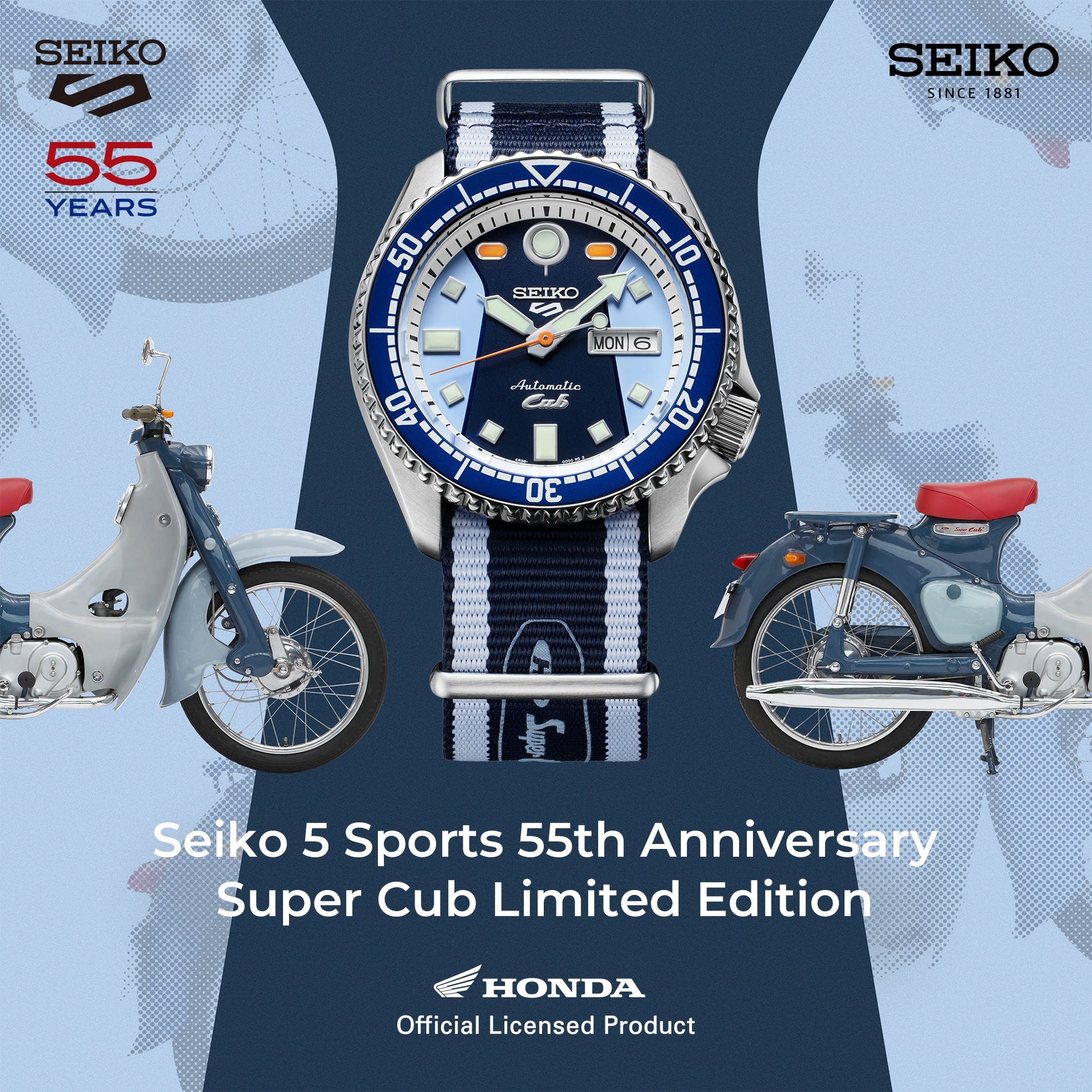 Seiko 5 Sports Honda Super Cub Limited Edition Watch SRPK37