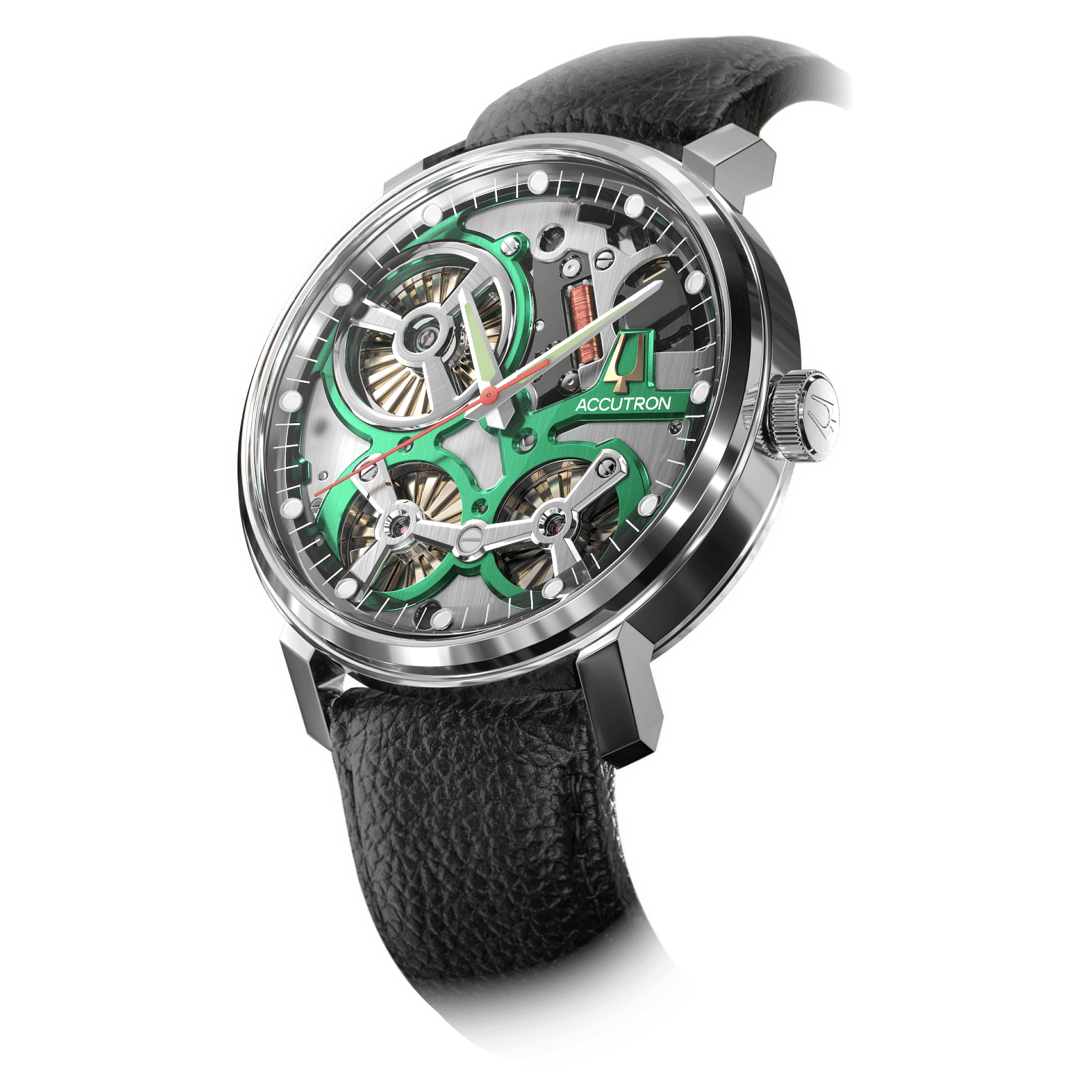 Accutron Stainless Steel Electrostatic Mens Watch 2ES6A001