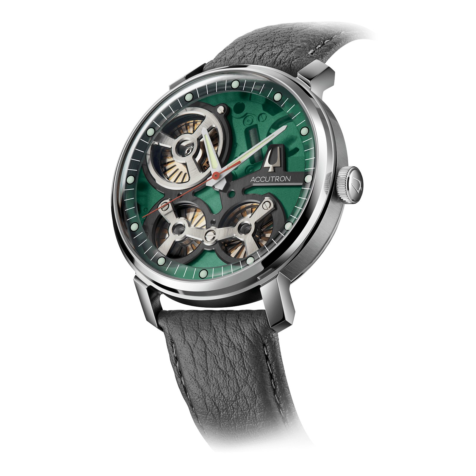 Accutron Stainless Steel Electrostatic Mens Watch 2ES6A005