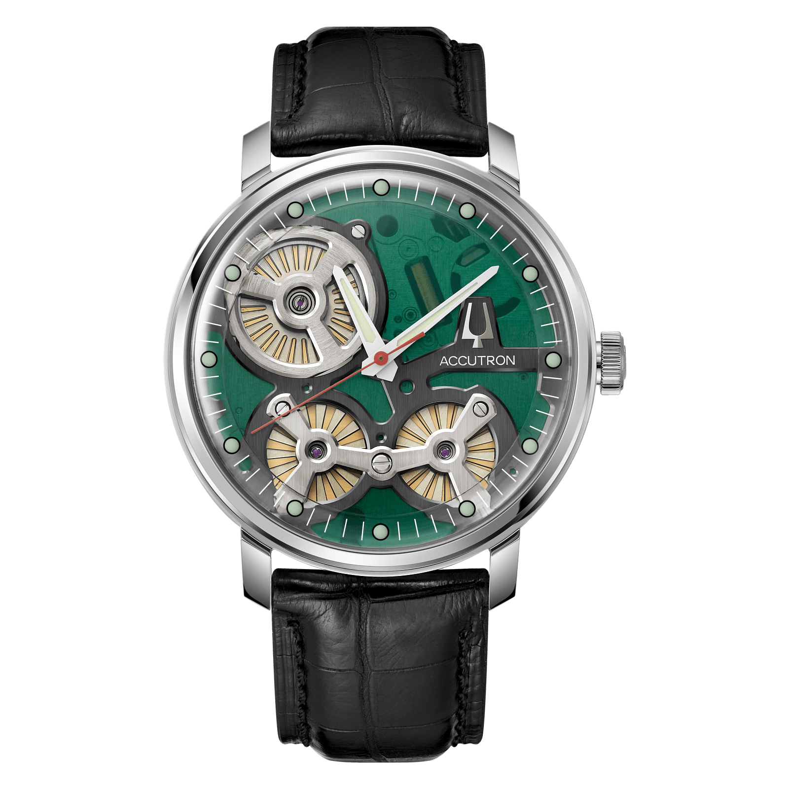 Accutron Stainless Steel Electrostatic Mens Watch 2ES6A005B