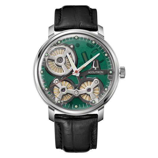 Accutron Stainless Steel Electrostatic Mens Watch 2ES6A005B