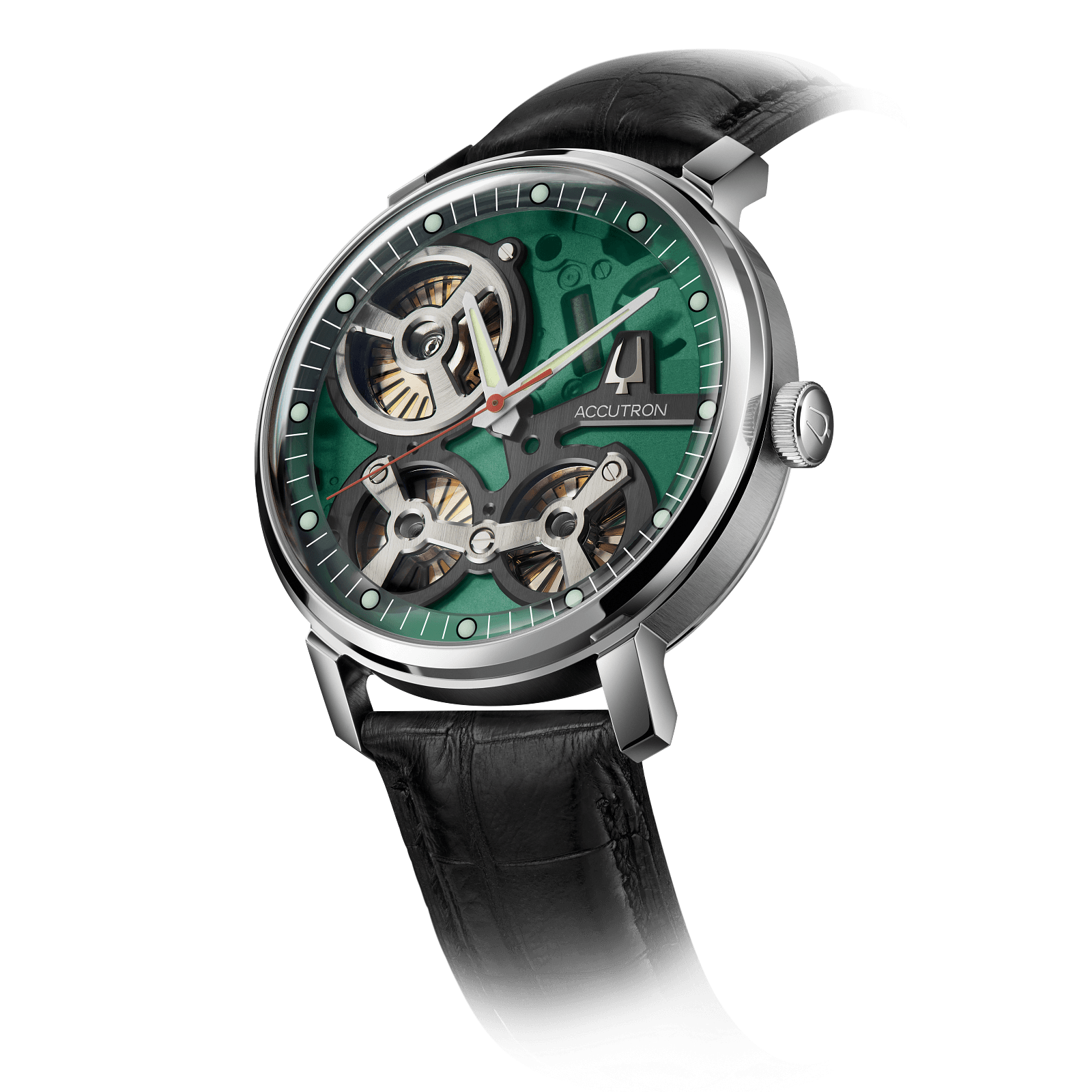 Accutron Stainless Steel Electrostatic Mens Watch 2ES6A005B