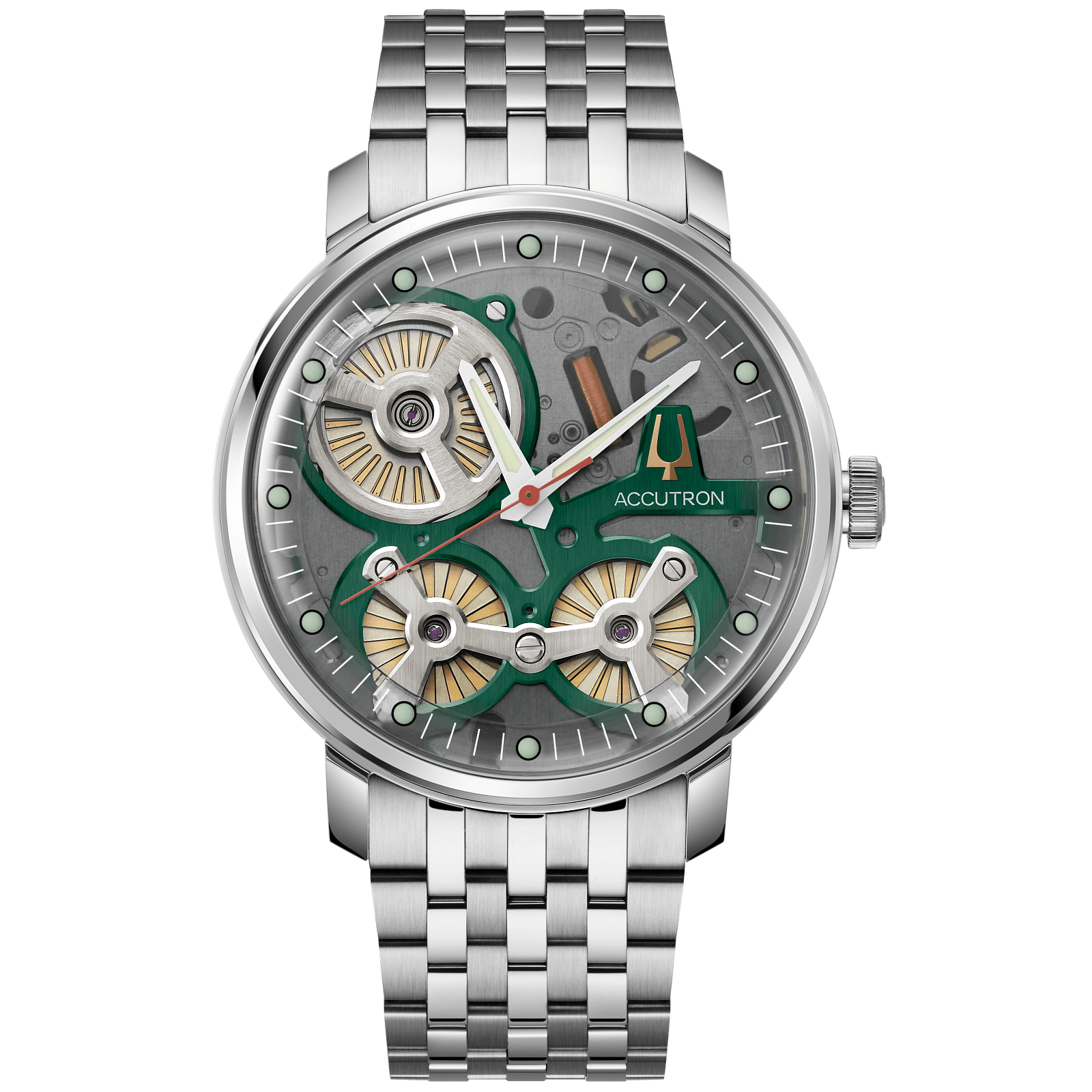 Accutron Stainless Steel Electrostatic Mens Watch 2ES6A006