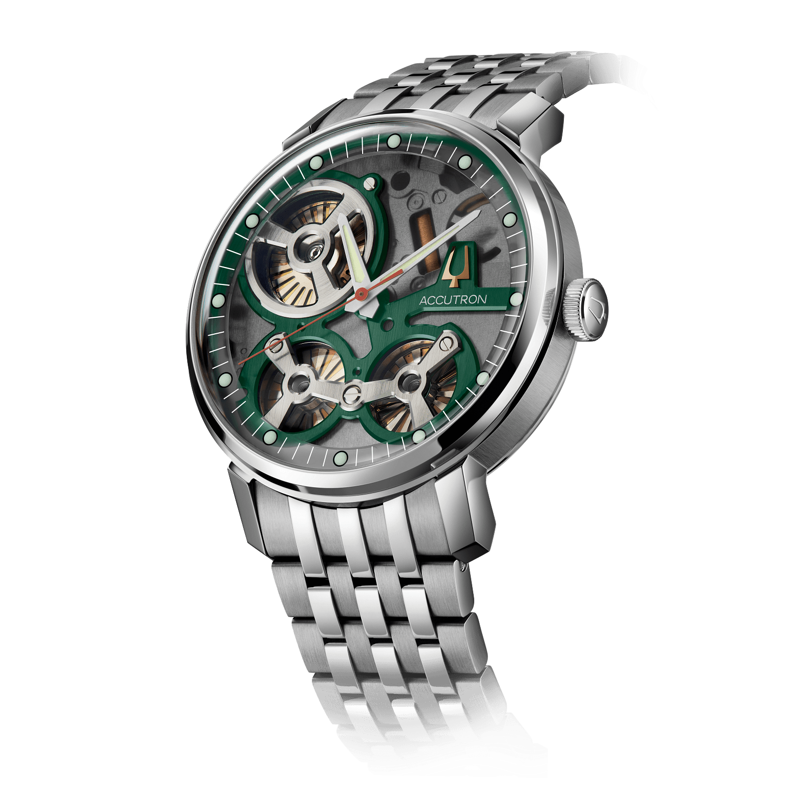 Accutron Stainless Steel Electrostatic Mens Watch 2ES6A006