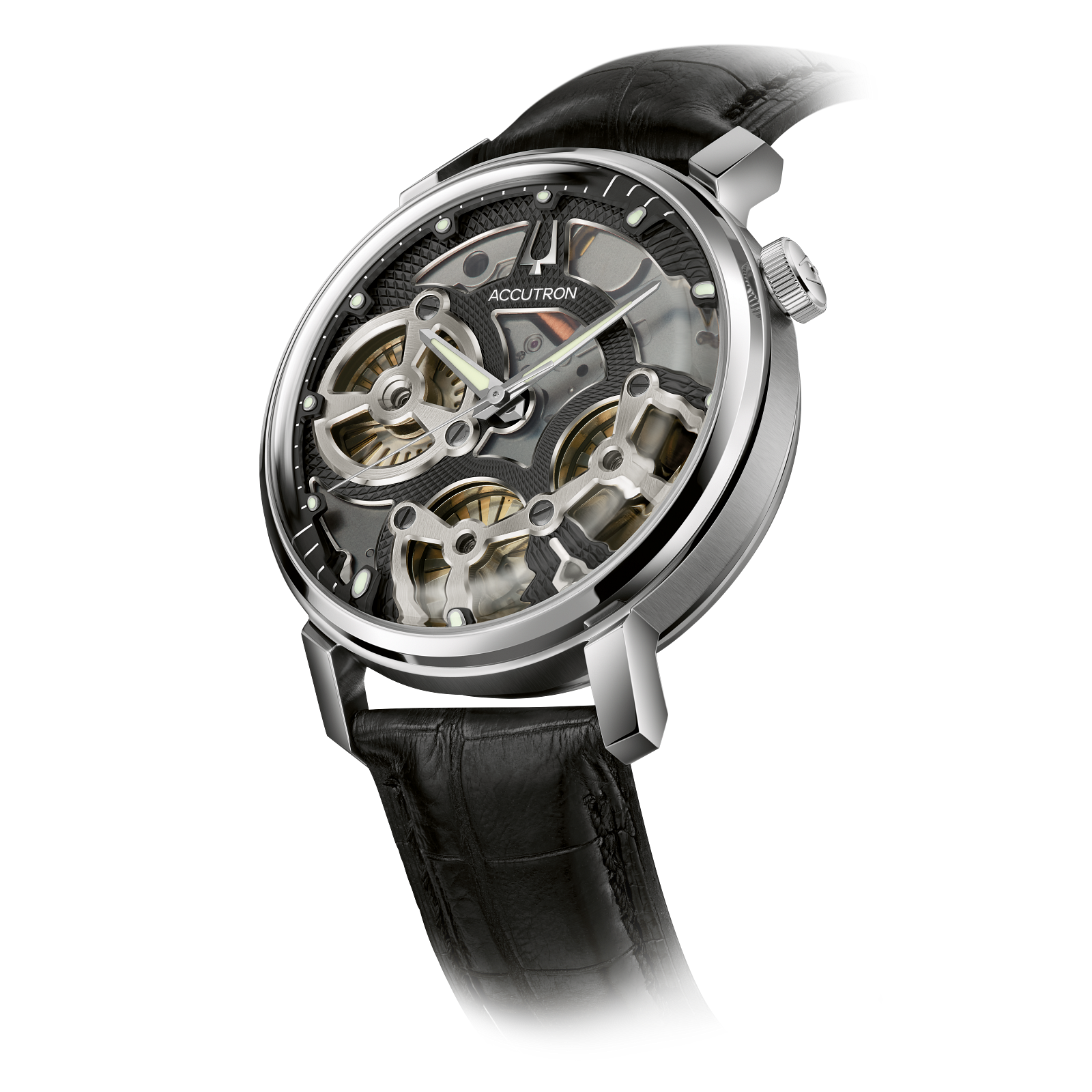 Accutron Stainless Steel Astronaut Mens Watch 26A210