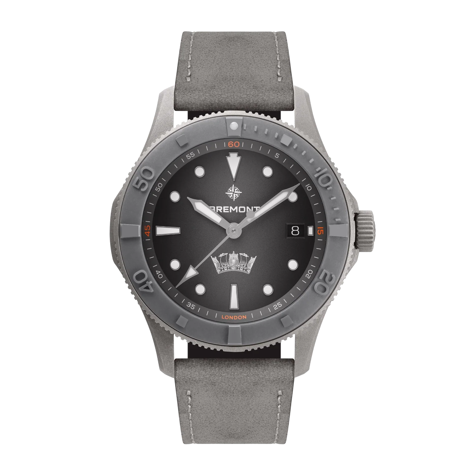 Bremont HMAF Supermarine 40mm Date Leather Strap SM40-DT-GRSS-HMAF-L-S
