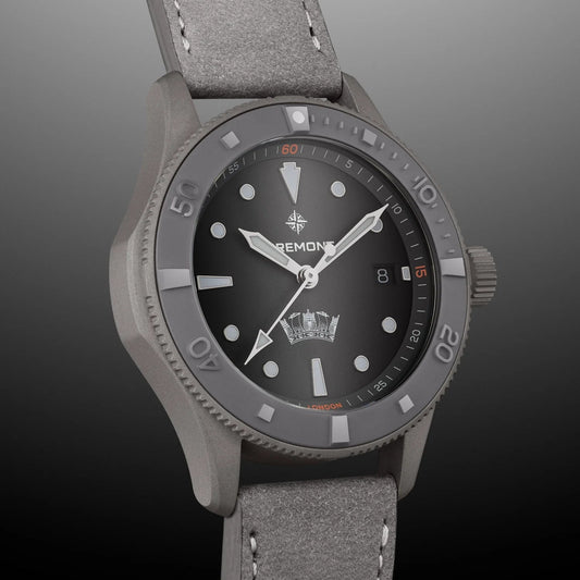 Bremont HMAF Supermarine 40mm Date Leather Strap SM40-DT-GRSS-HMAF-L-S