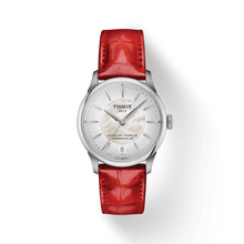 Load image into Gallery viewer, TISSOT CHEMIN DES TOURELLES POWERMATIC 80 MOTHER OF PEARL RED LEATHER
