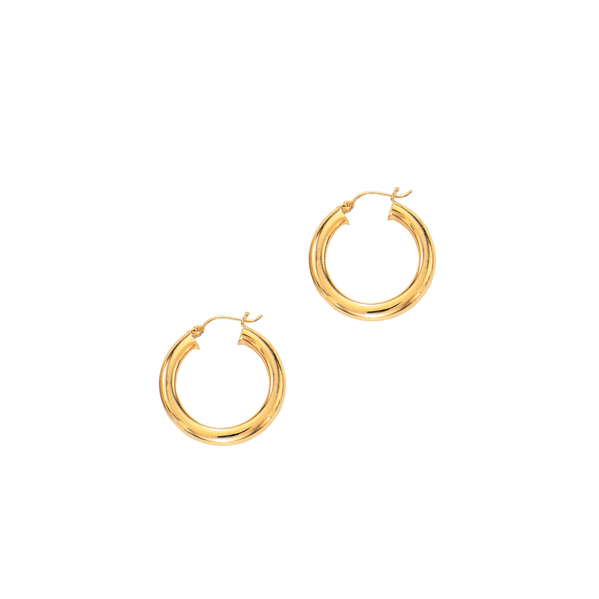 Royal Chain 14K Gold 5x30mm Hoops T533