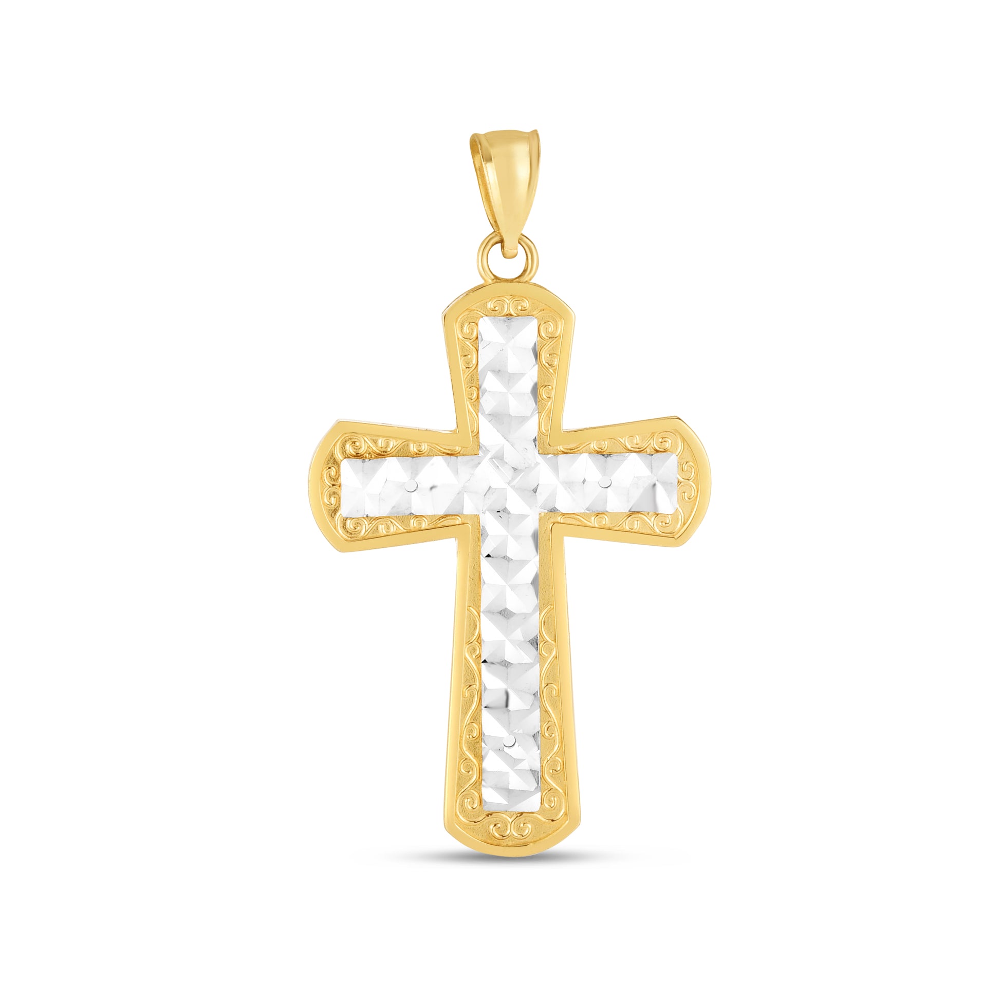 Royal Chain 14K Two-tone Cross Pendant TPD3756