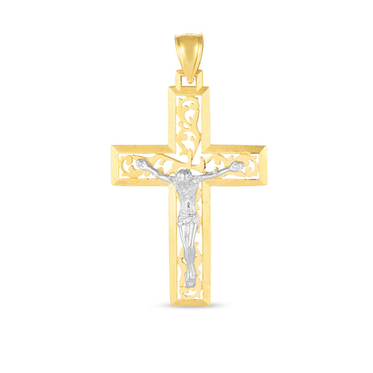 Royal Chain 14K Two-tone Cross Pendant TPD3759