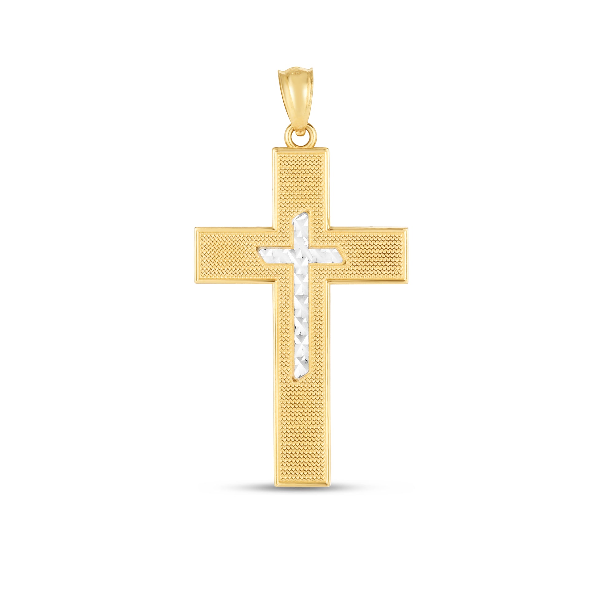 Royal Chain 14K Two-tone Cross Pendant TPD3762