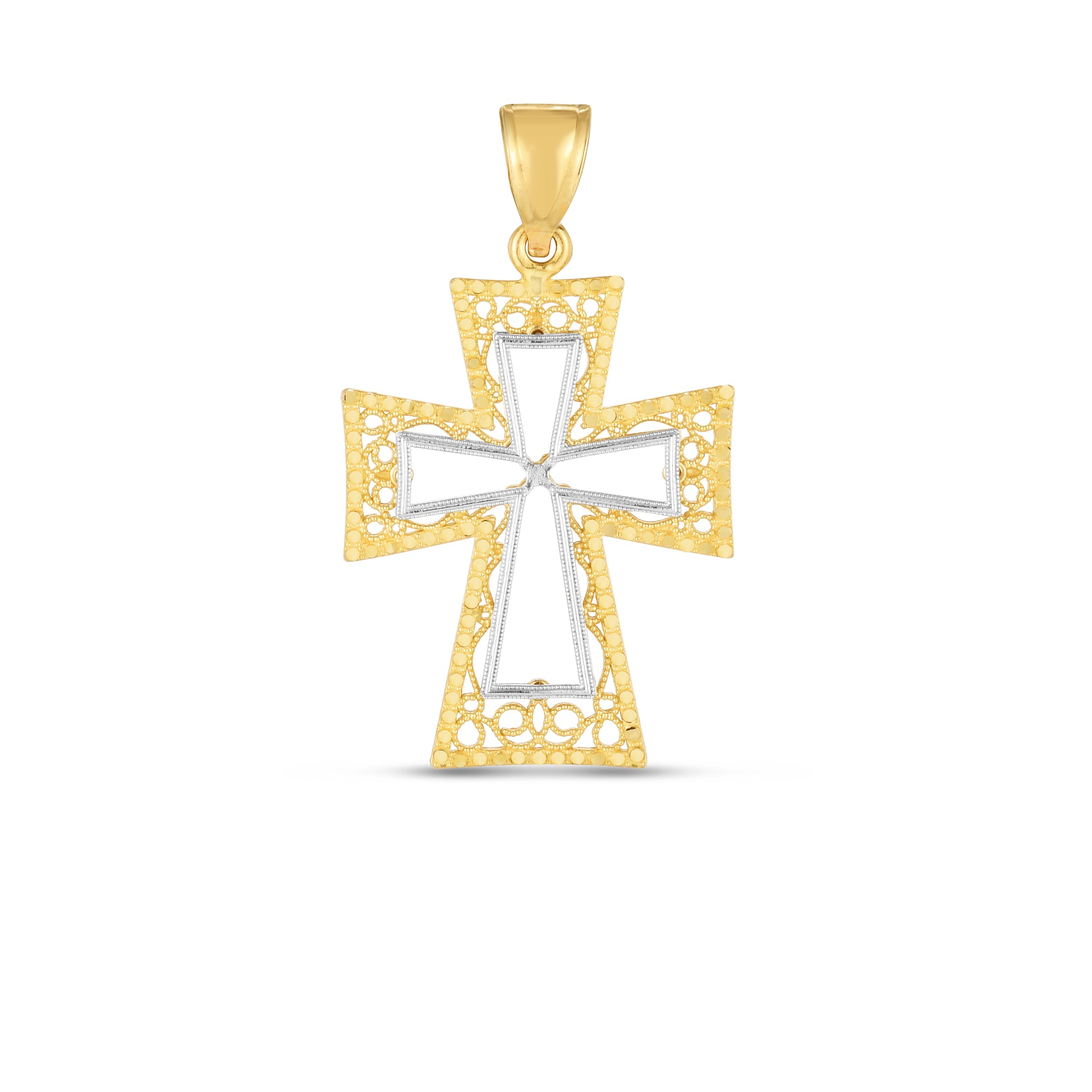 Royal Chain 14K Two-tone Cross Pendant TPD3763