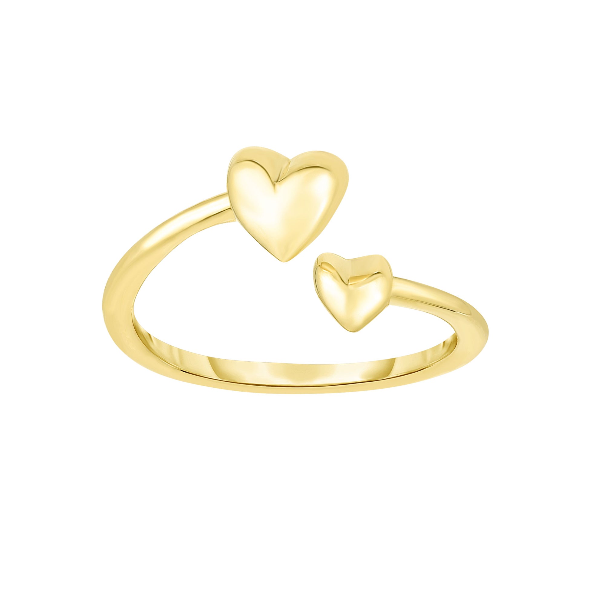 Royal Chain 14K Gold Heart Bypass Toe Ring TR704