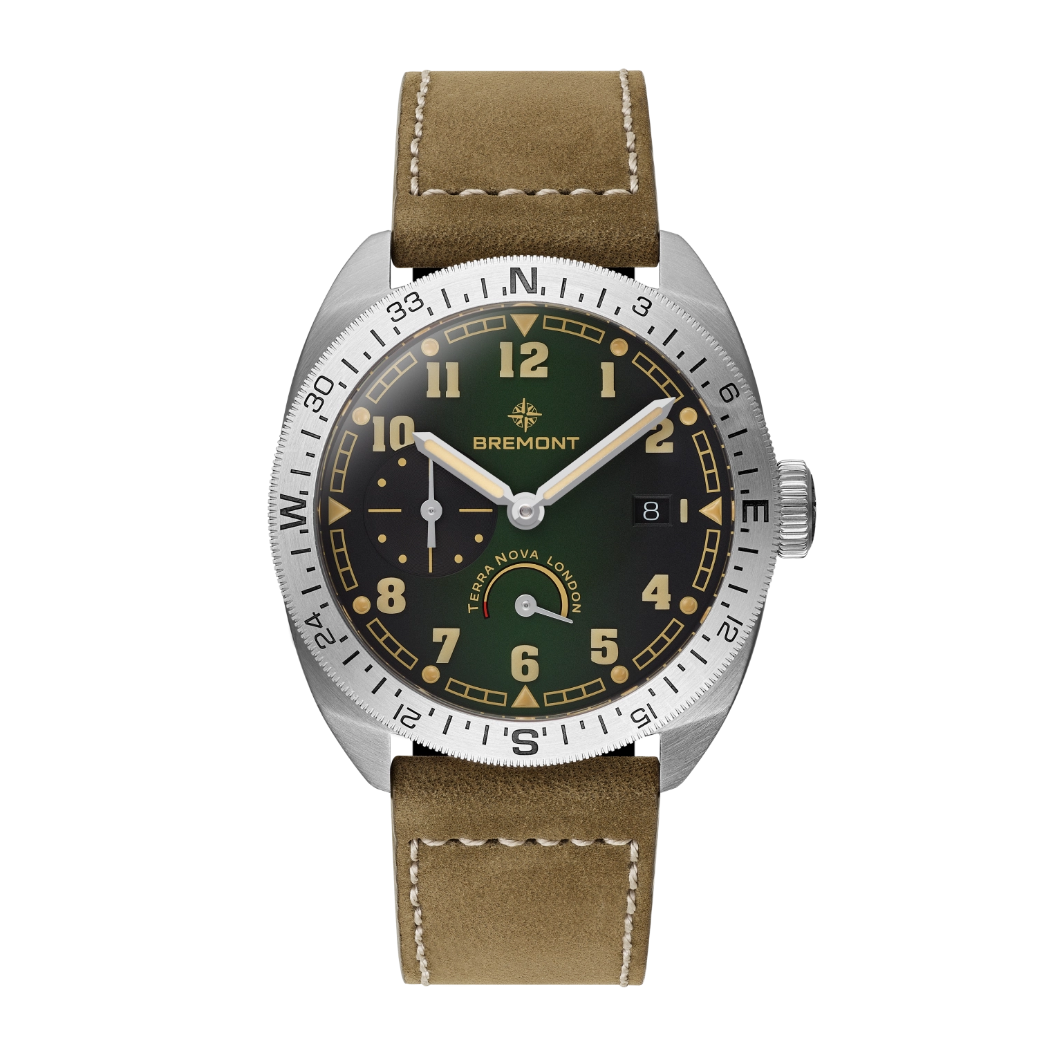 Bremont Terra Nova 40.5 Turning Bezel Power Reserve TN40-PWR-SS-GN-L-S