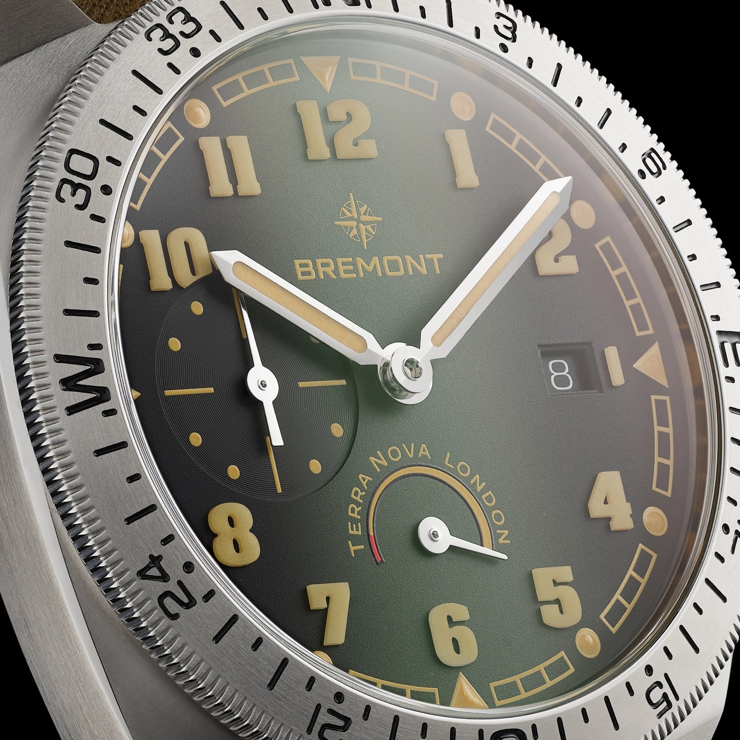 Bremont Terra Nova 40.5 Turning Bezel Power Reserve TN40-PWR-SS-GN-L-S