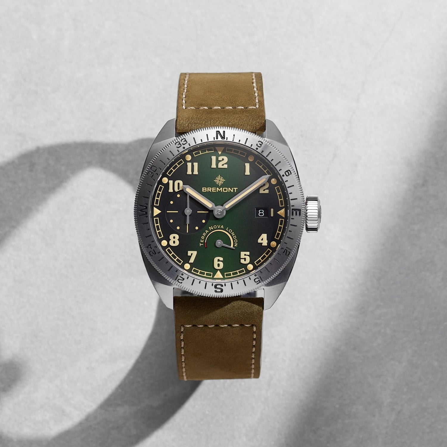 Bremont Terra Nova 40.5 Turning Bezel Power Reserve TN40-PWR-SS-GN-L-S