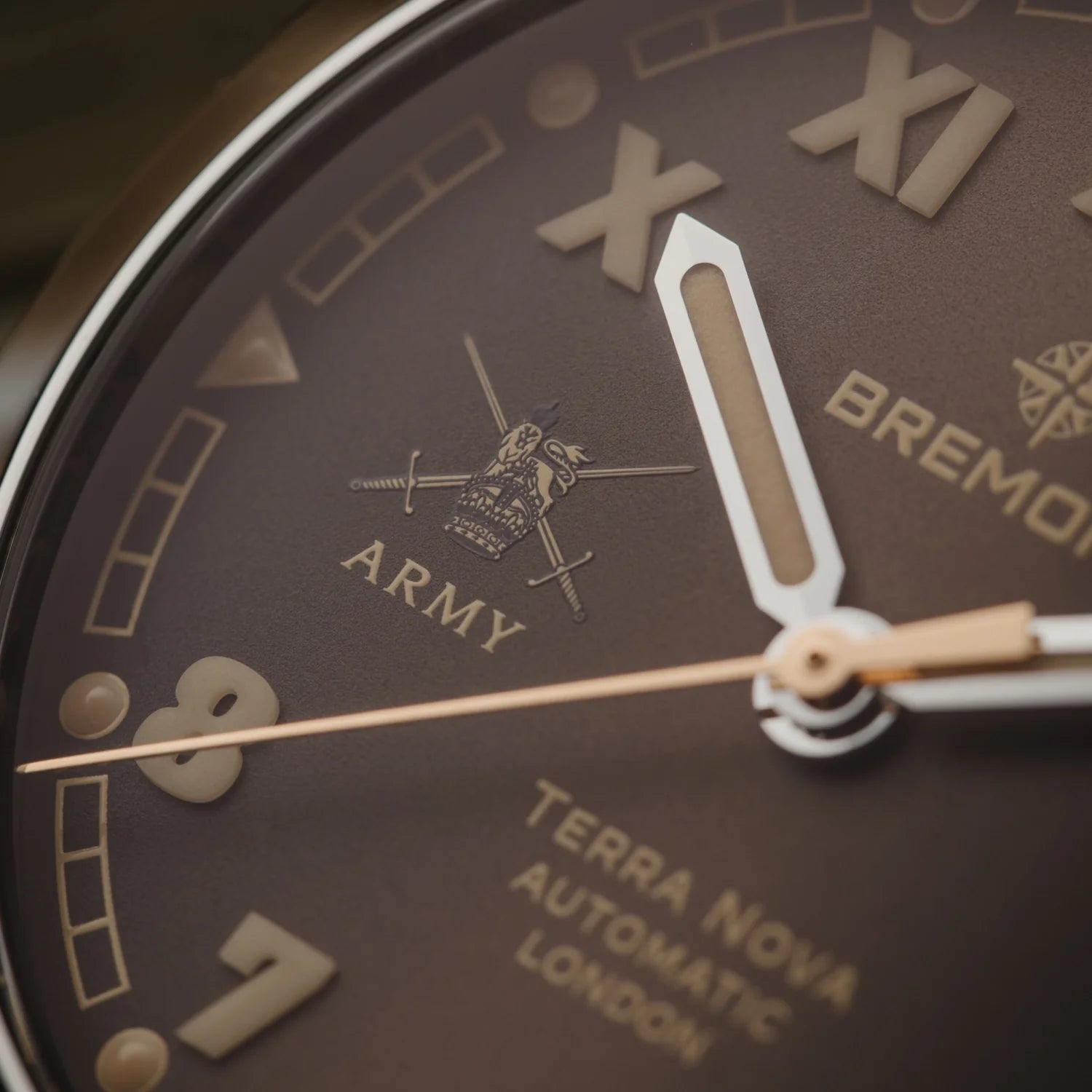 Bremont HMAF Terra Nova 40.5mm Date Leather Strap TN40-DT-SS-HMAF-BR-L-S