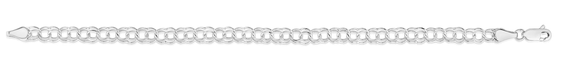 Royal Chain 14K Gold Small Double Link Charm Bracelet  WCB122