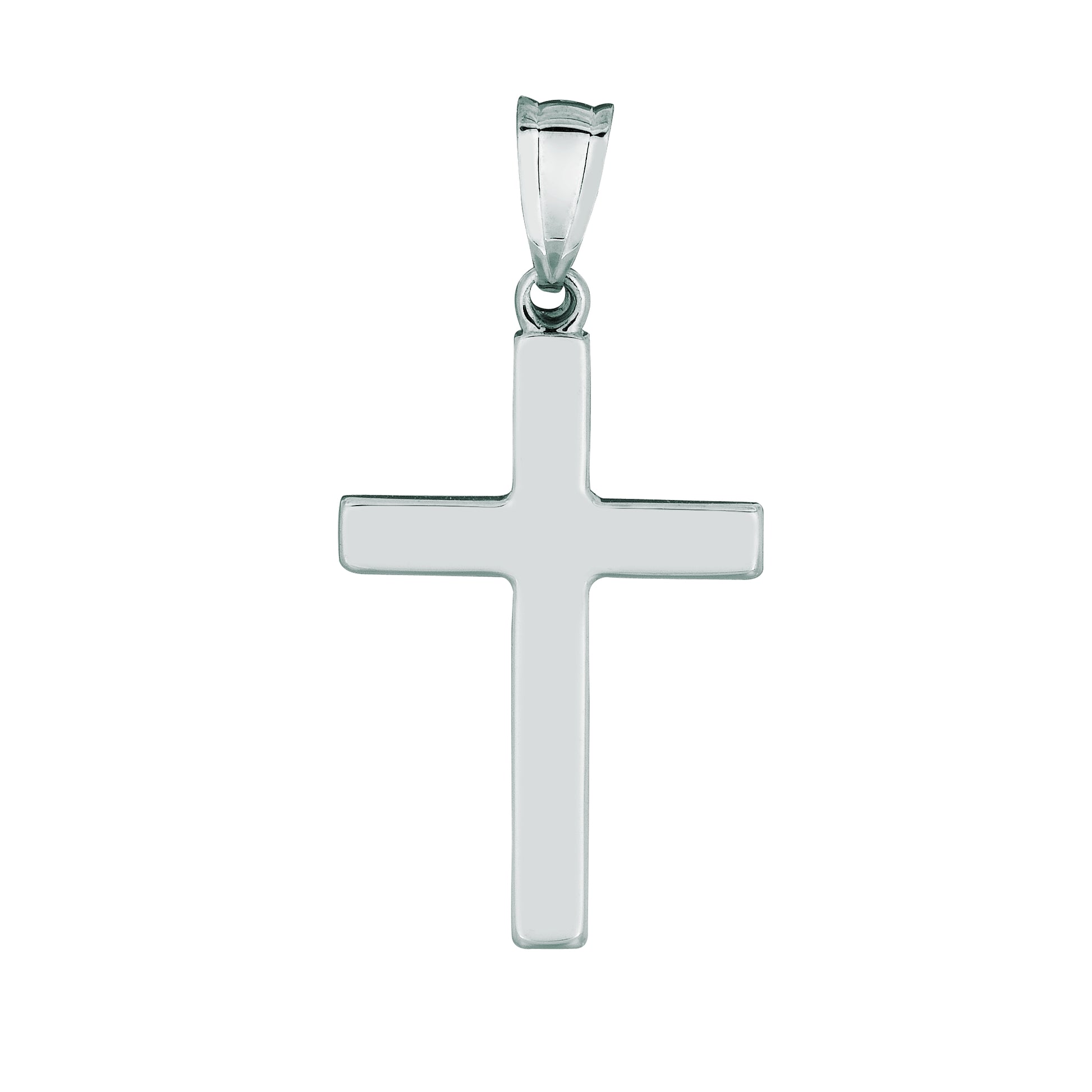 Royal Chain 14K White Gold Flat Cross WCH821