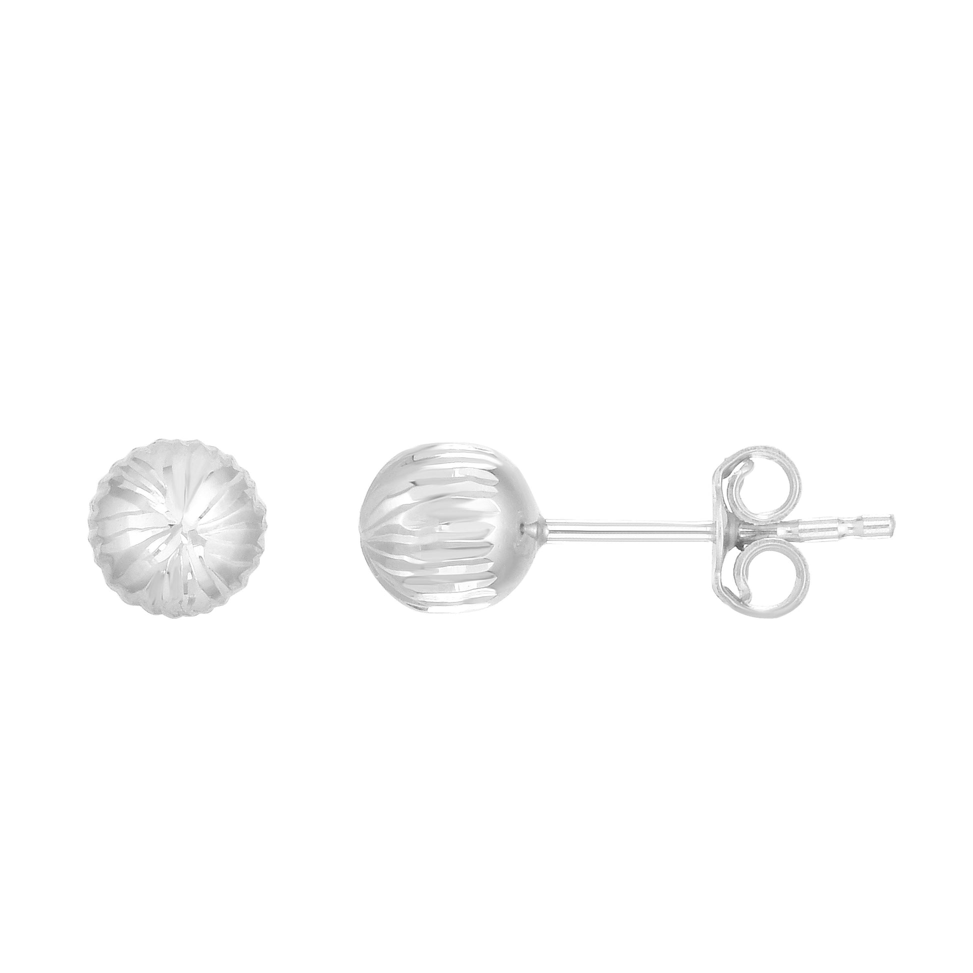 Royal Chain 14K Gold 5mm Linear Cut Post Earring ER10824