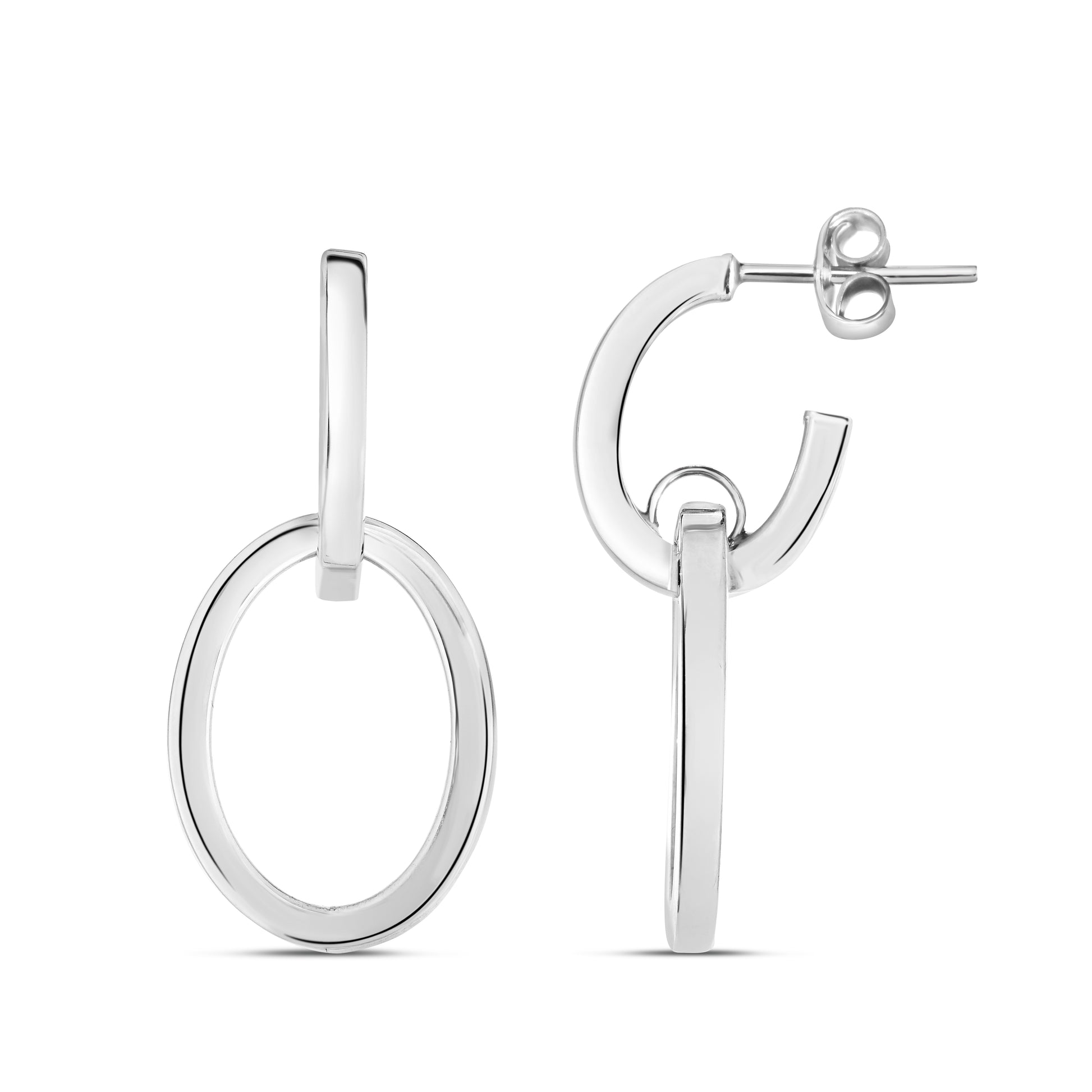 Royal Chain 14K Gold Interlocking Drop Hoops ER11172