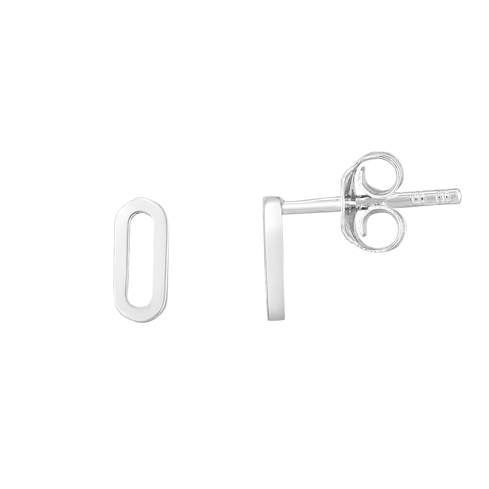 Royal Chain 14K Yellow Gold Mini Paperclip Studs ER13369