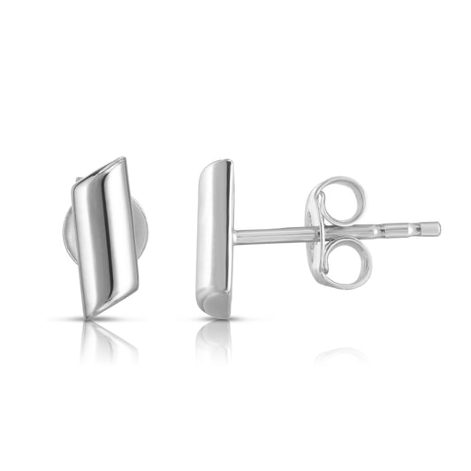 Royal Chain 14K Gold Polished Bar Stud Earring ER7771
