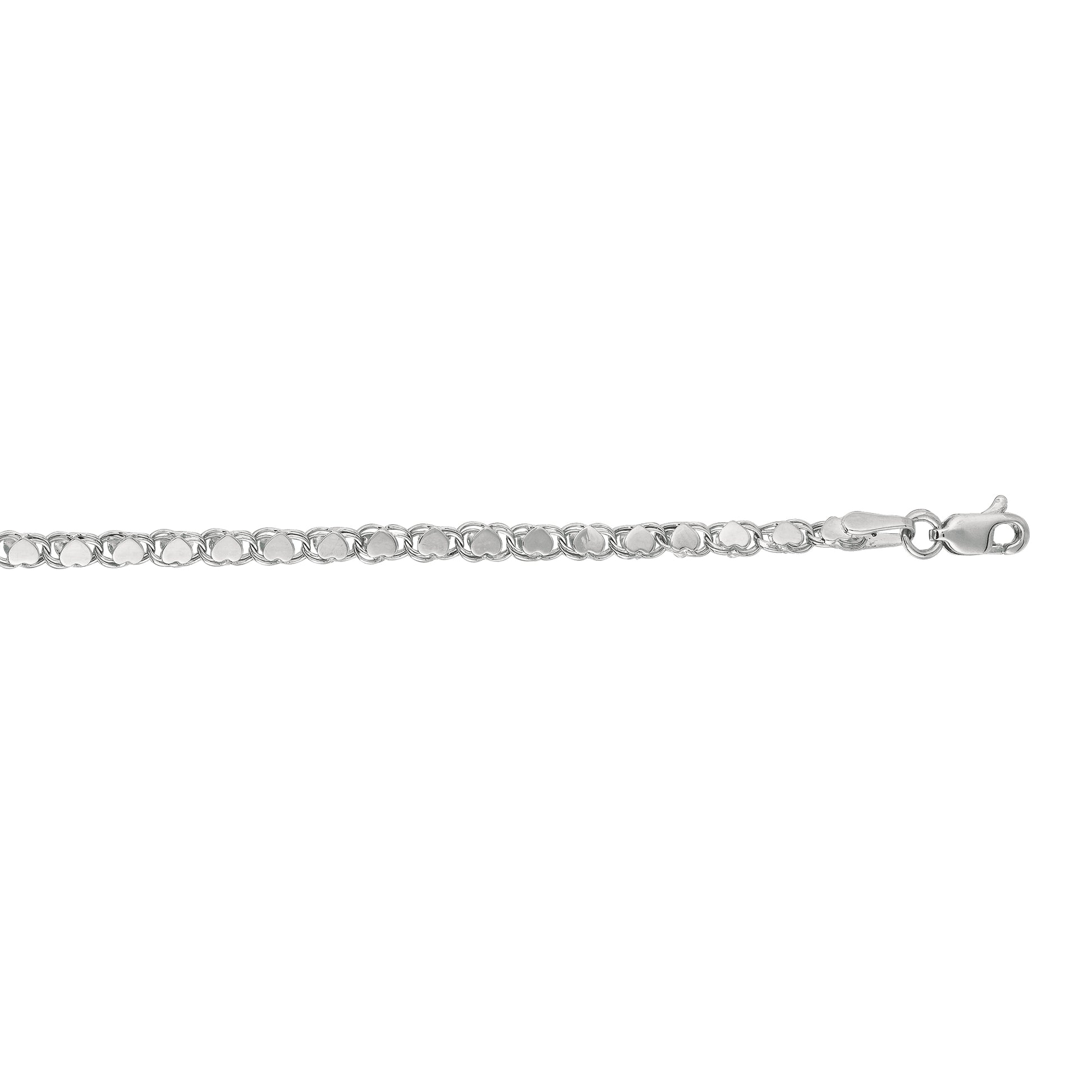 Royal Chain 14K Gold 3mm Heart Chain HC1