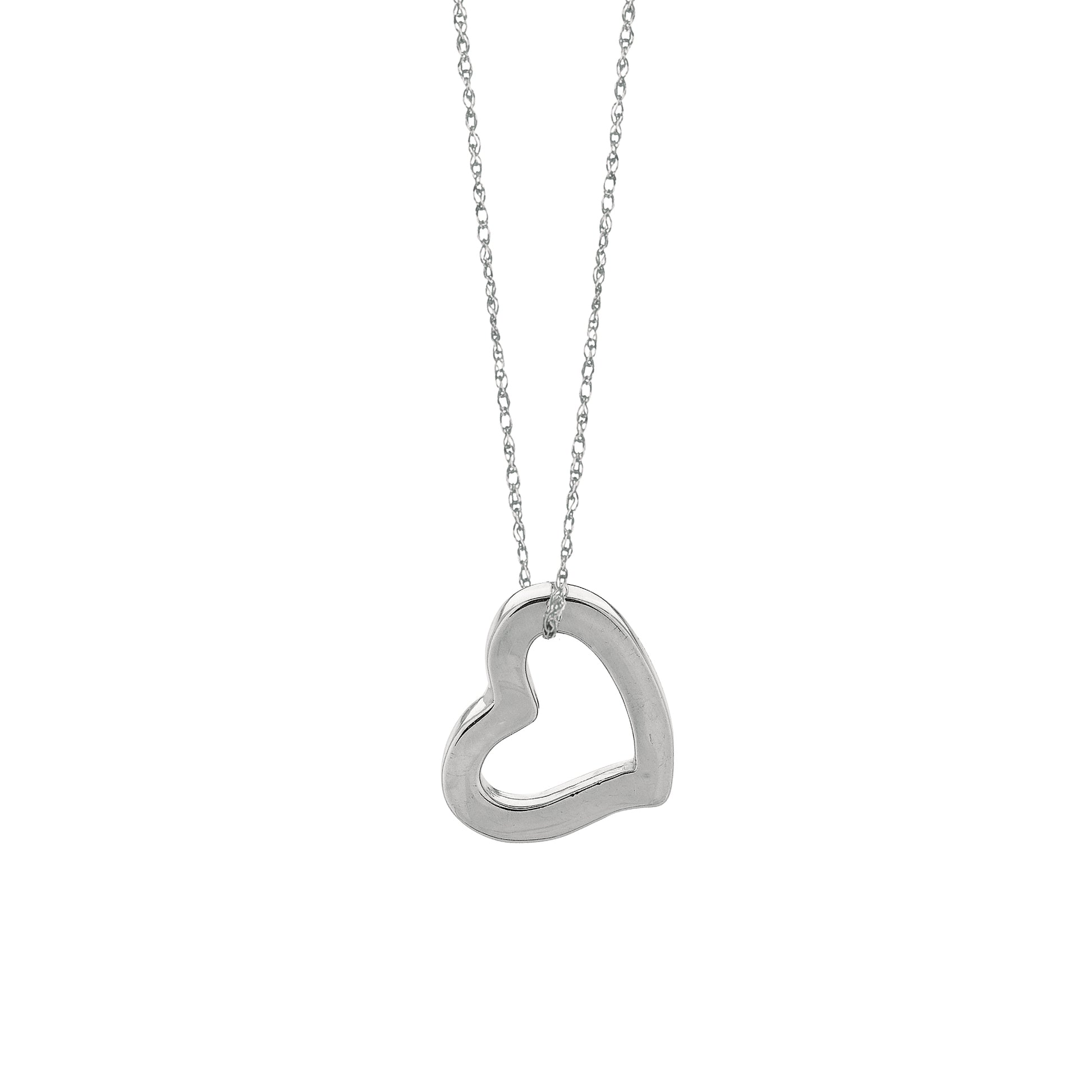 Royal Chain 14K Gold Polished Open Heart Necklace N290