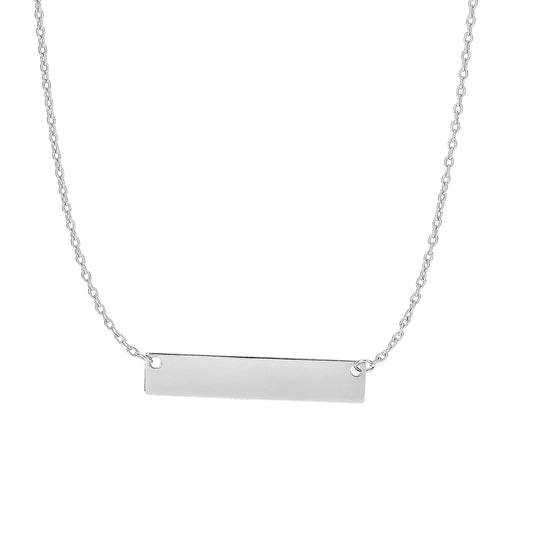 Royal Chain 14K Gold Small Polished Bar Necklace N3226