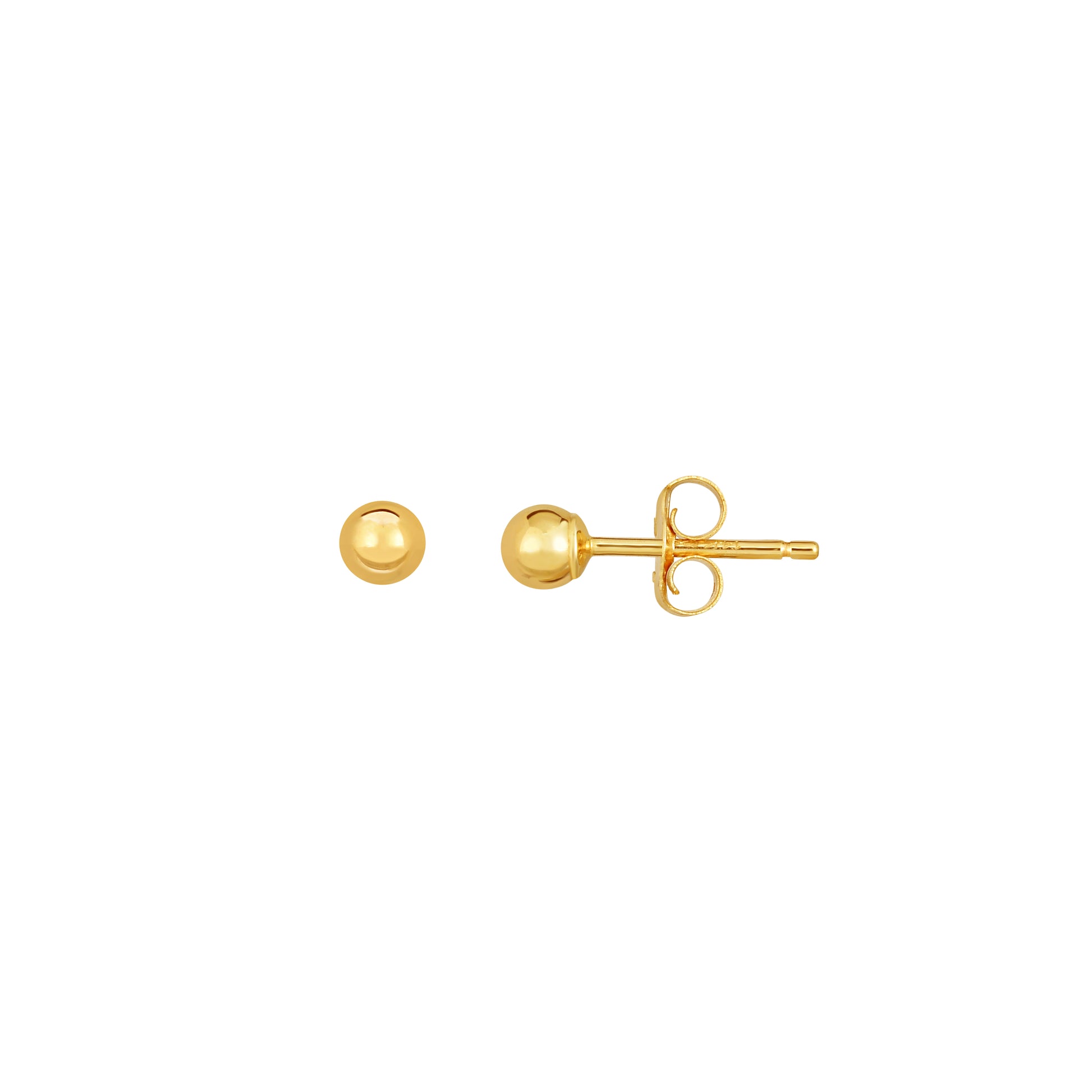 Royal Chain 10K Gold Polished Ball Stud Earring ZBALL
