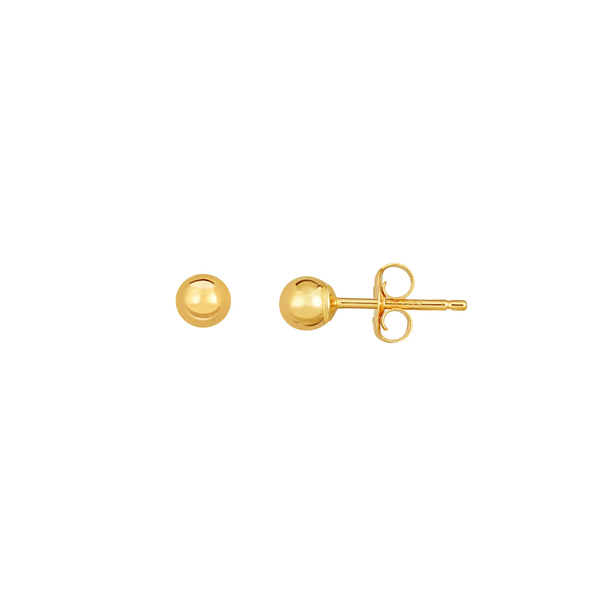 Royal Chain 10K Gold Polished Ball Stud Earring ZBALL