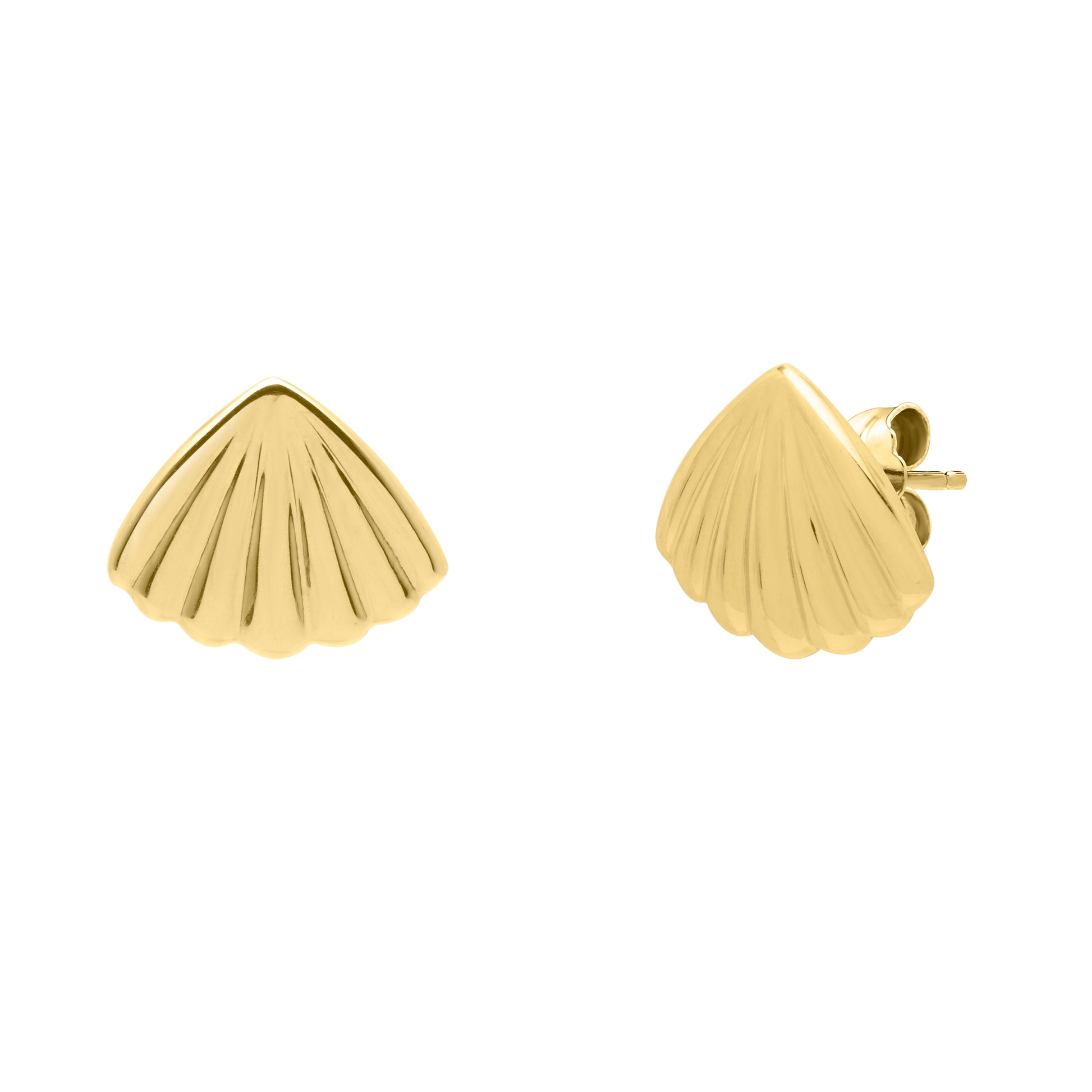 Royal Chain 10K Sea Shell Stud Earring ZE15782