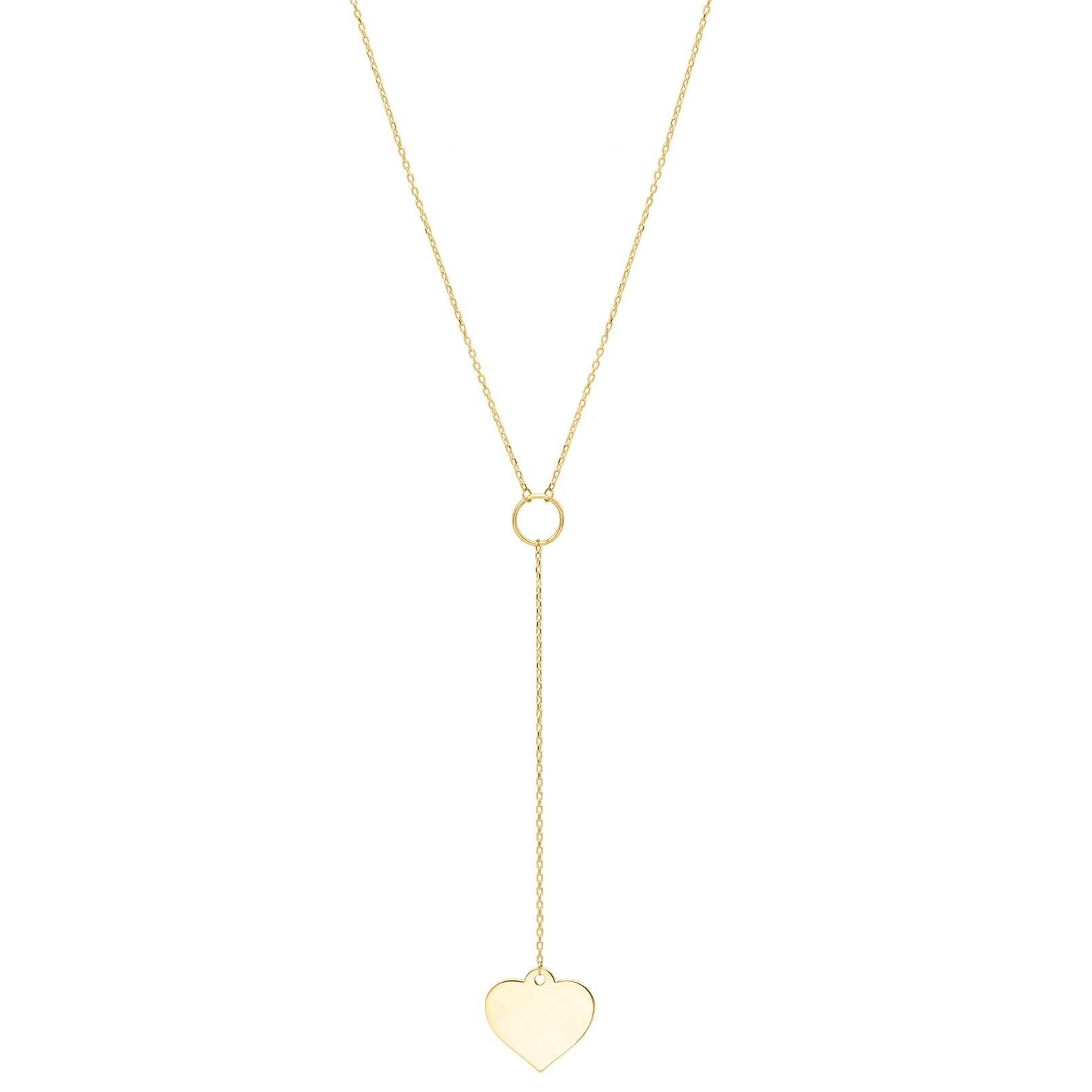 Royal Chain 10K Lariat Heart Necklace ZRC12015