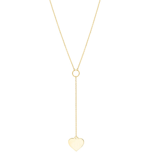 Royal Chain 10K Lariat Heart Necklace ZRC12015