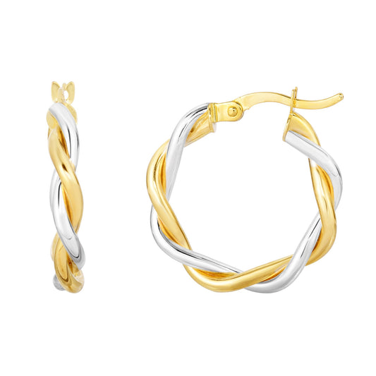 Royal Chain 10K Gold Polished Twist Hoop Earring ZYWER4289