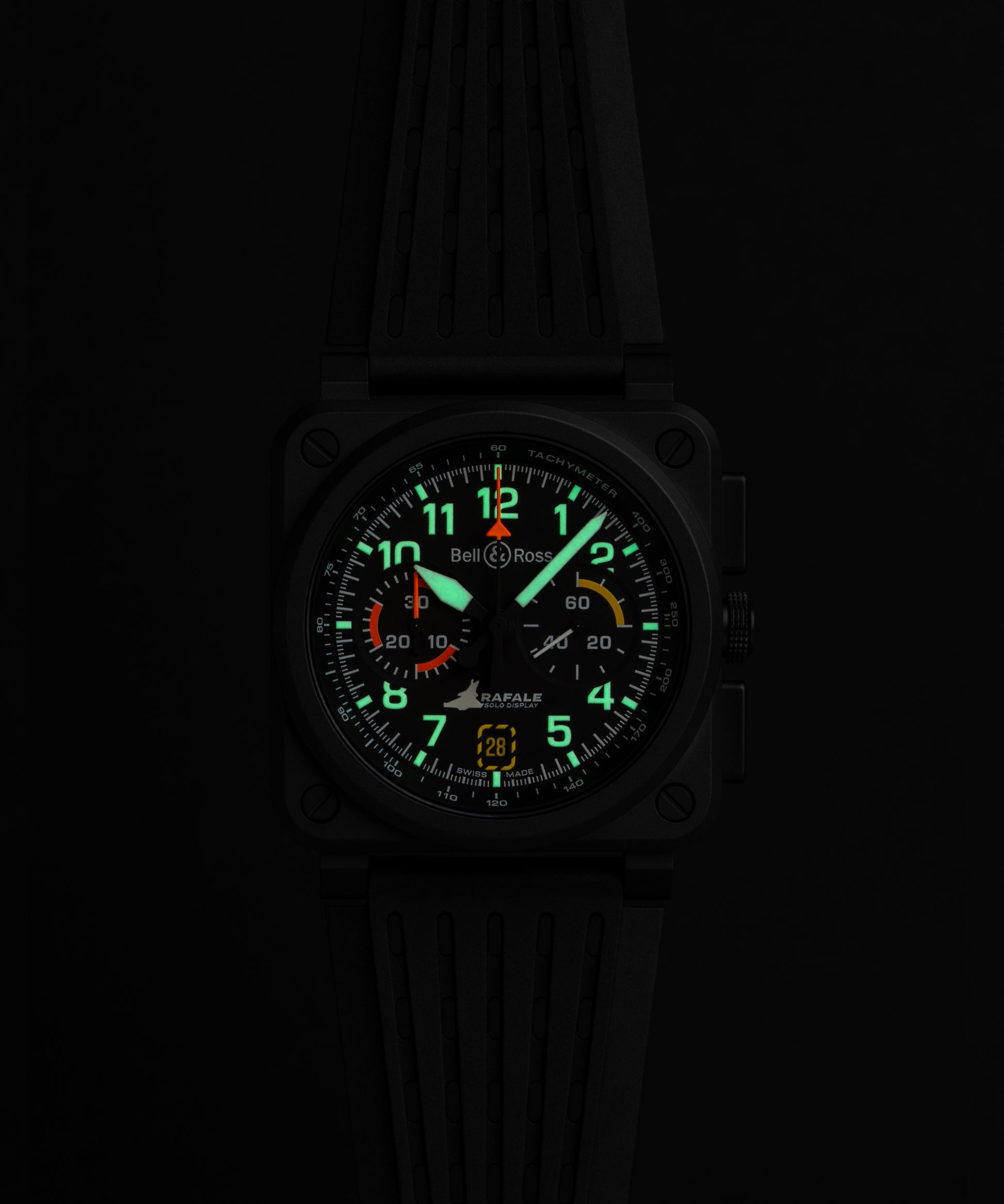 Bell & Ross BR-03 Chrono Rafale Solo Display BR0393-COM-ST/SRB