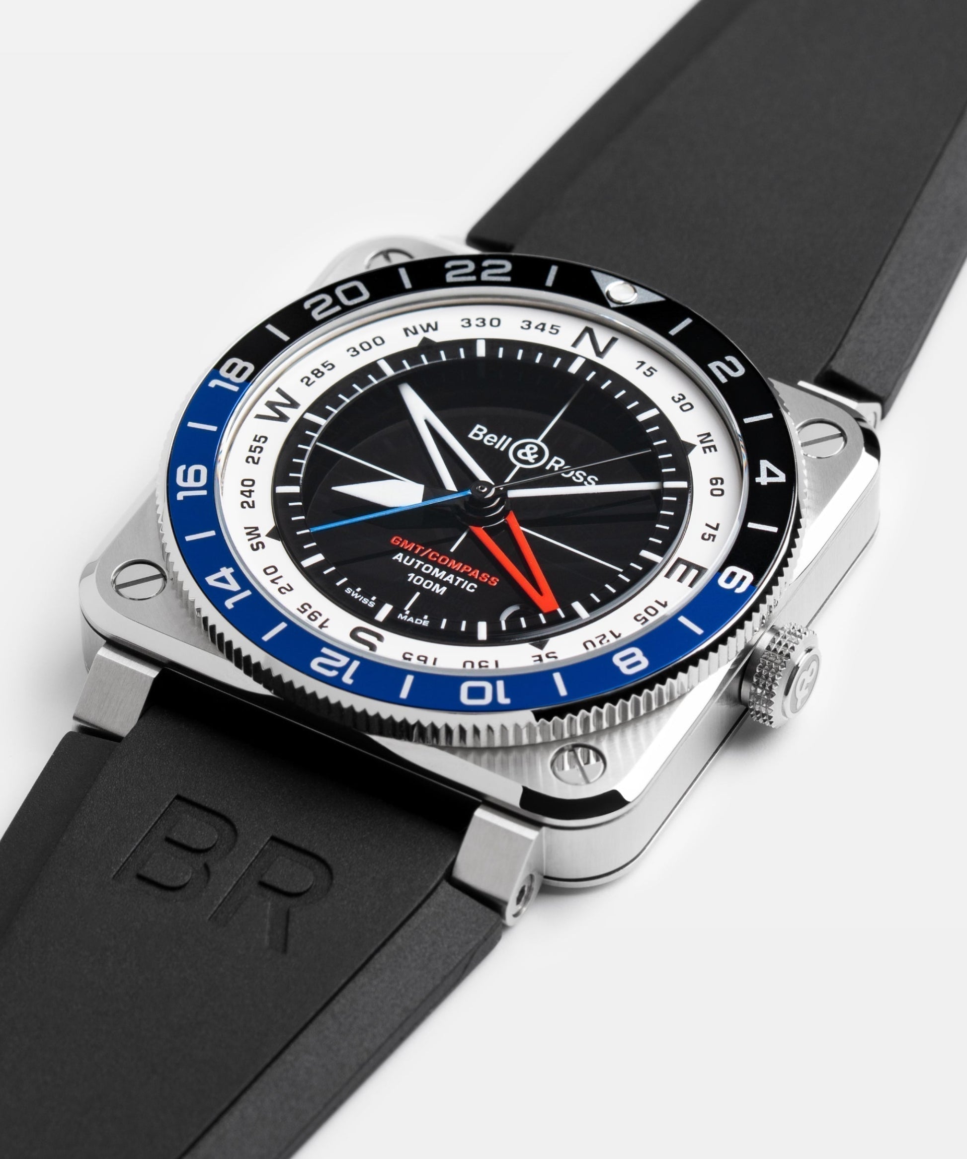 Bell & Ross BR-03 GMT Compass BR03A-GR-SKST/SRB