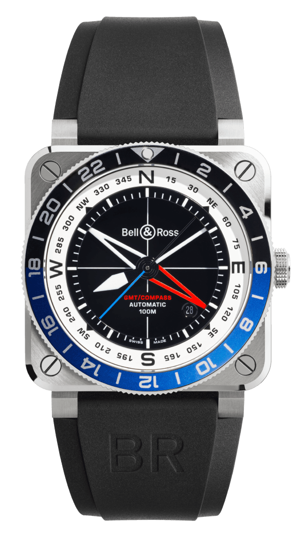 Bell & Ross BR-03 GMT Compass BR03A-GR-SKST/SRB