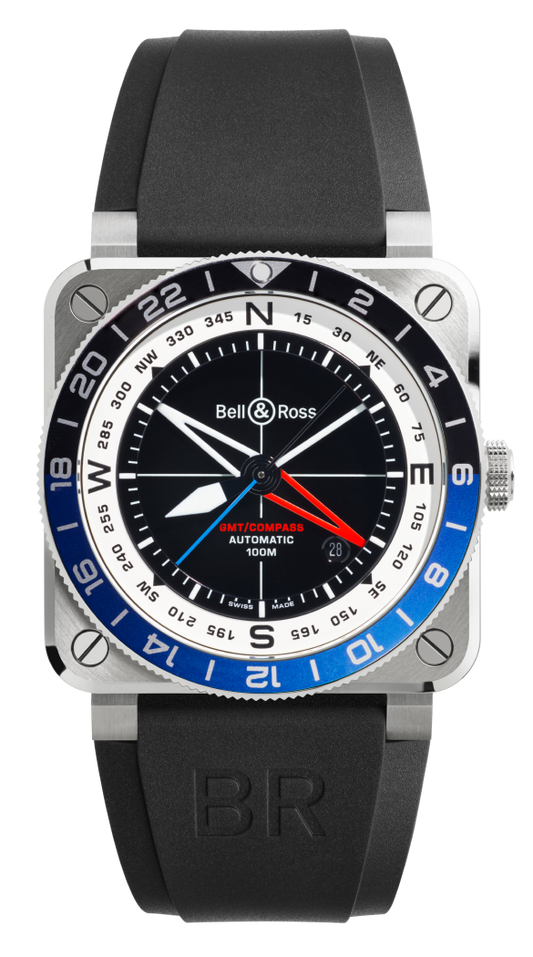 Bell & Ross BR-03 GMT Compass BR03A-GR-SKST/SRB