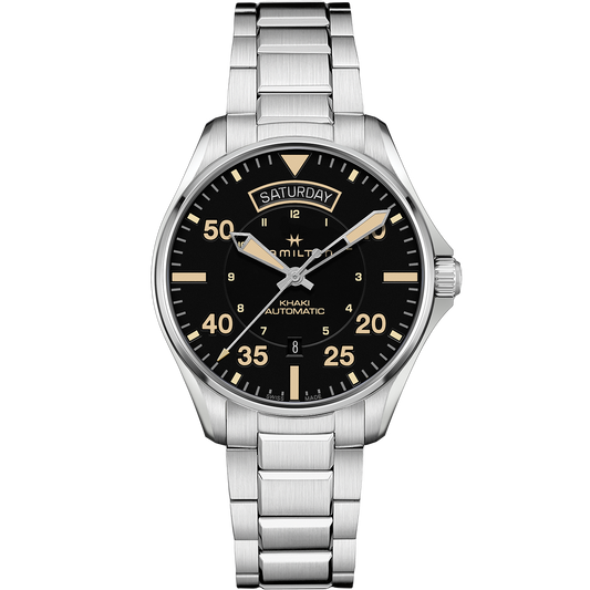 Khaki Aviation Day Date Auto H64645131